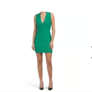 House Of Harlow Chic Green Ribbed V-Neck Mini Dress. Offers Welcomed! NWT